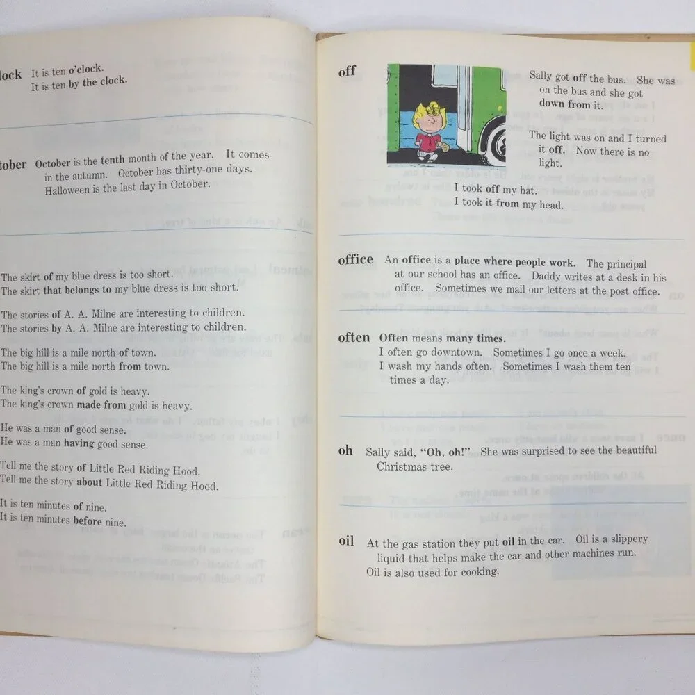 Vintage 1973 Peanuts The Charlie Brown Dictionary Incomplete Set Volumes 1-5 & 7